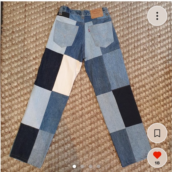 Custom Patchwork Levi’s - Picture 5 of 6